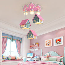 Load image into Gallery viewer, Children's large LED ceiling light, dinosaur design, W50cm, front view