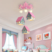 Load image into Gallery viewer, Children's LED ceiling light, nature design, W50cm, illuminated