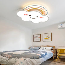 Load image into Gallery viewer, Children's pink dimmable LED ceiling light, illuminated, girls bedroom