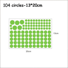 Load image into Gallery viewer, Circle glow-in-the-dark stickers, applied to bedroom ceiling, night glow