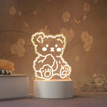 Load image into Gallery viewer, 3D bear LED night light, close-up of bear figure detail