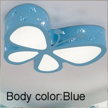 Load image into Gallery viewer, Butterfly LED ceiling light for kids, installed in girls bedroom