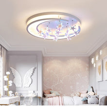 Load image into Gallery viewer, Moon & stars LED chandelier for kids, D50cm, ceiling canopy detail