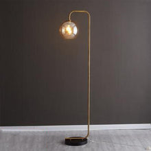 Load image into Gallery viewer, Pitalito LED Floor Lamp — Gold Finish, Stained Glass Shade, H163cm