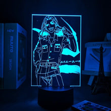 Load image into Gallery viewer, Tokyo Revengers Baji anime LED night light, green mode, close-up