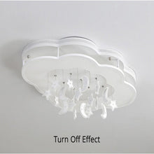 Load image into Gallery viewer, Large kids LED ceiling light, colour mode and dimming comparison