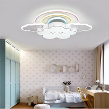 Load image into Gallery viewer, Nursery cloud LED ceiling light, colour mode comparison