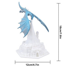 Load image into Gallery viewer, 3D dragon LED lamp, white glow, full detail view