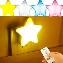 Load image into Gallery viewer, Star-shaped LED night light for kids, remote control, multiple colour modes