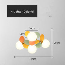 Load image into Gallery viewer, Children's multi-leaf LED ceiling light, size and specification