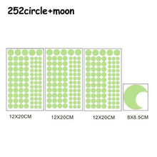 Load image into Gallery viewer, Circle glow stickers, fluorescent blue-green, bedroom ceiling display
