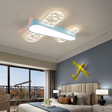 Load image into Gallery viewer, Aeroplane kids ceiling light, cartoon LED, dimmable remote, D50cm