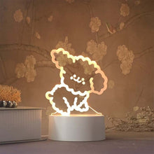 Load image into Gallery viewer, 3D LED bear night light, gift packaging and product view