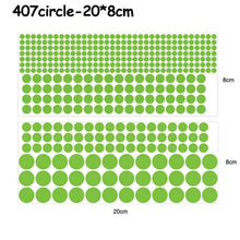 Load image into Gallery viewer, Circle glow stickers, product packaging and sticker sheet view
