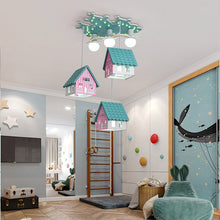 Load image into Gallery viewer, Children's LED ceiling light, dinosaur or nature, remote and product