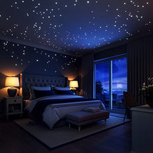 Load image into Gallery viewer, Circle glow-in-the-dark stickers, fluorescent circles applied to dark wall