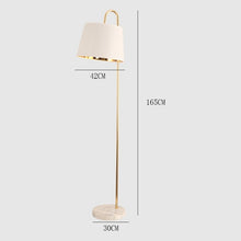 Load image into Gallery viewer, Malambo table lamp version with marble base, H69cm, white fabric shade