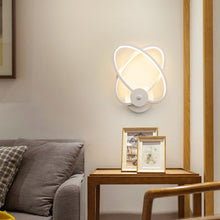 Load image into Gallery viewer, Mairiporã round LED wall light, circular design, warm white, front view