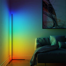 Load image into Gallery viewer, Infinity slim LED arc floor lamp in white, H142cm, front view