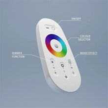 Load image into Gallery viewer, Infinity floor lamp remote control and LED head detail