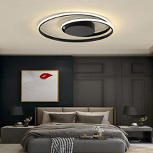Load image into Gallery viewer, Famalicão LED flush ceiling light, size chart showing 6 diameter options
