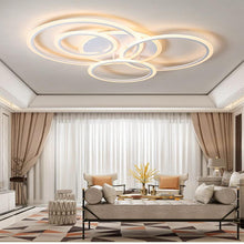 Load image into Gallery viewer, Vendas Novas sputnik LED ceiling light in coffee frame, front view