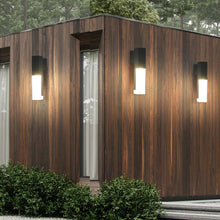 Load image into Gallery viewer, Iguala LED wall light with motion sensor, side profile showing borosilicate glass diffuser