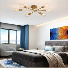 Load image into Gallery viewer, Trancoso LED ceiling light in black, close-up of fixture detail, W70cm