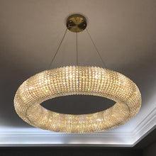 Load image into Gallery viewer, Scandicci modern crystal LED chandelier, warm white, 4-tier, front view