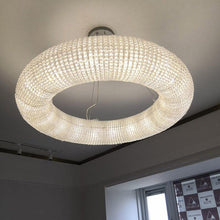 Load image into Gallery viewer, Scandicci crystal LED chandelier, illuminated crystal layers, room setting