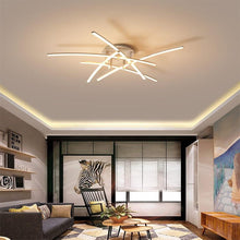 Load image into Gallery viewer, Tondela multi-arm LED ceiling light in gold, 4-arm configuration, front view