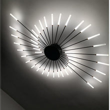 Load image into Gallery viewer, Trofa LED ceiling light, gold frame with frosted glass, side profile