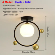 Load image into Gallery viewer, Eliora LED ceiling light, frosted glass and iron frame, illuminated