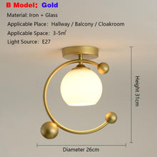 Load image into Gallery viewer, Eliora — Scandinavian LED Ceiling Light, Frosted Glass, Iron & Glass, 3 Models