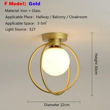 Load image into Gallery viewer, Eliora — Scandinavian LED Ceiling Light, Frosted Glass, Iron & Glass, 3 Models