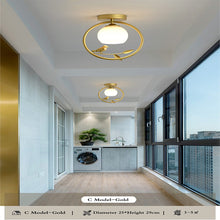 Load image into Gallery viewer, Eliora — Scandinavian LED Ceiling Light, Frosted Glass, Iron & Glass, 3 Models