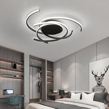 Load image into Gallery viewer, Claire square LED ceiling light in black, W25cm, remote dimmable, front view