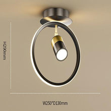 Load image into Gallery viewer, Claire — Square or Round LED Ceiling Light, Remote Dimmable, Black, W25–26cm