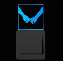 Load image into Gallery viewer, Glow-in-the-dark wall stickers, various shapes glowing in dark room