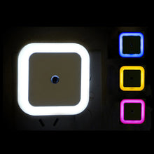Load image into Gallery viewer, Mini LED night light, motion sensor plug-in, white, side view
