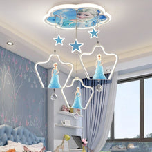 Load image into Gallery viewer, Children's LED learning chandelier, D48cm, kids bedroom, front view
