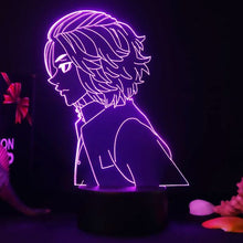 Load image into Gallery viewer, Tokyo Revengers Baji anime LED night light, front view product shot
