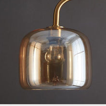 Load image into Gallery viewer, Pitalito LED Floor Lamp — Gold Finish, Stained Glass Shade, H163cm

