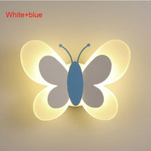 Load image into Gallery viewer, Butterfly LED wall light, illuminated, acrylic butterfly detail
