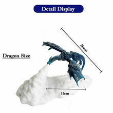 Load image into Gallery viewer, 3D fire-breathing dragon LED lamp, blue mode, bedroom setting
