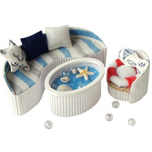 Load image into Gallery viewer, DIY miniature dollhouse, ocean theme build, side view
