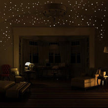 Load image into Gallery viewer, Circle glow-in-the-dark stickers, variety of sizes, close-up

