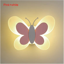 Load image into Gallery viewer, Butterfly LED wall light for kids, installed in girls bedroom
