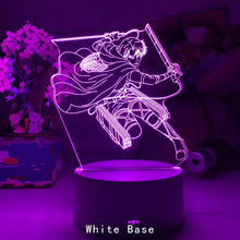Load image into Gallery viewer, 3D acrylic anime LED night light, colour changing remote display
