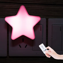 Load image into Gallery viewer, Star-shaped LED night light, bedside table use, warm white mode
